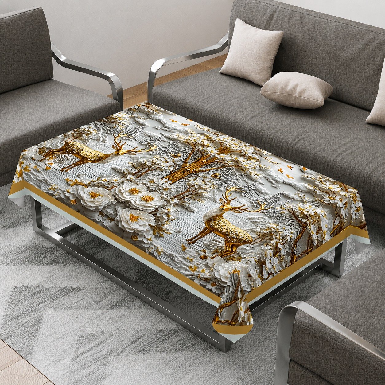 Table cover Golden deer image 4