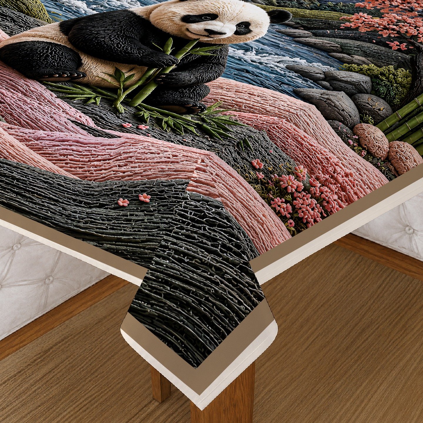 table cover design panda image 3