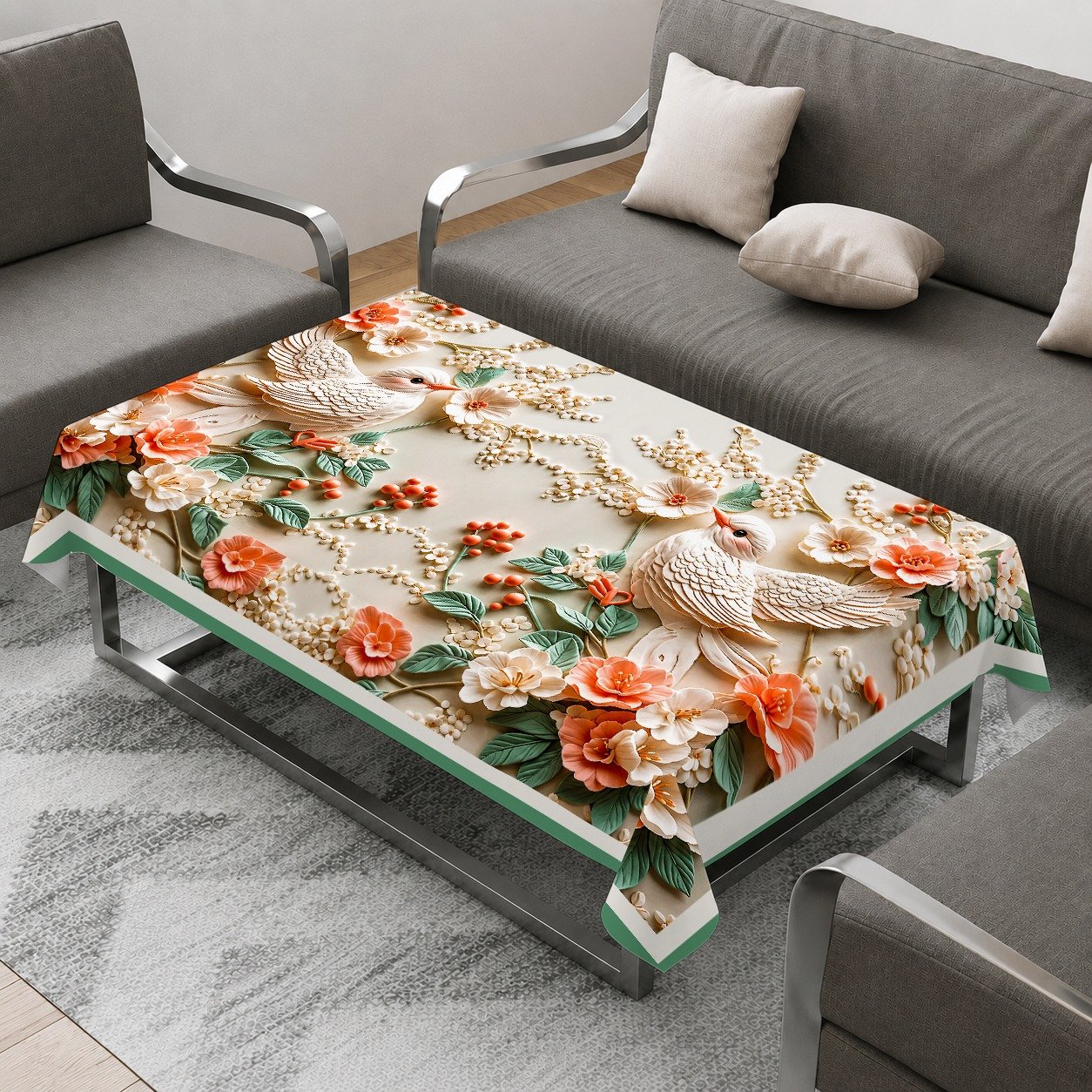 table cover birds image 4