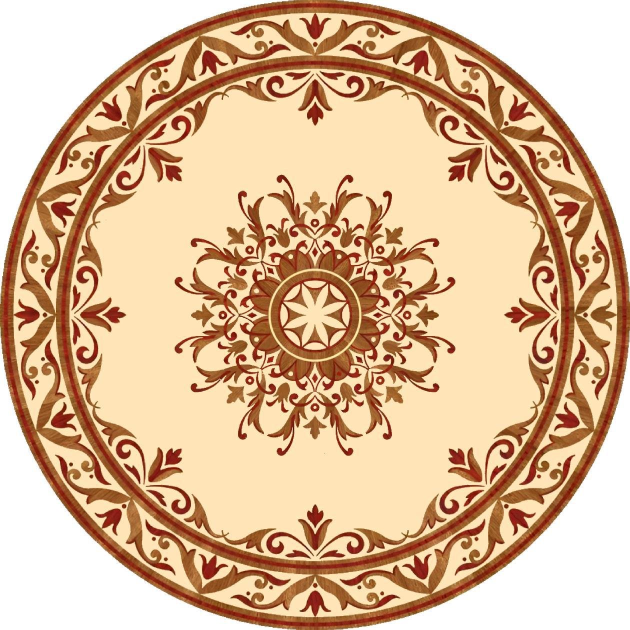 Round Table cover  design traditional Jaipuri block-printed image 1