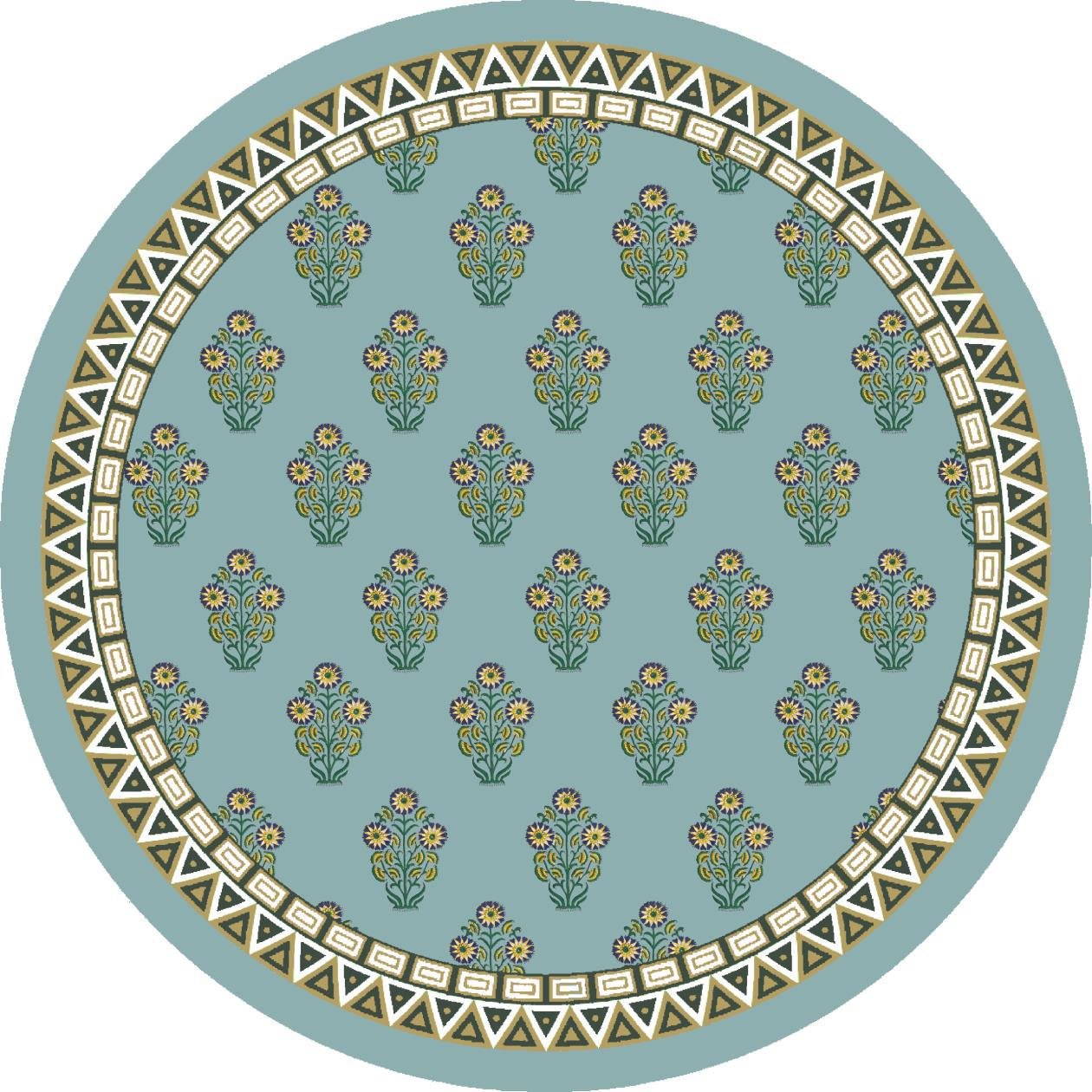 Round Table cover  design small flowers waterproof image 1