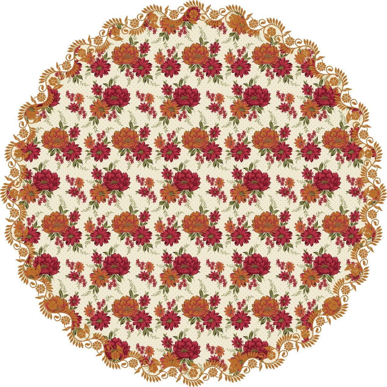 Round Table cover  design  classic medallion design image 1