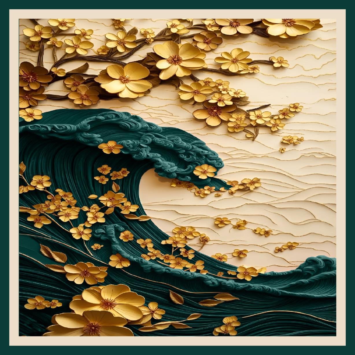 cusion cover design the Great Wave off Kanagawa image 1