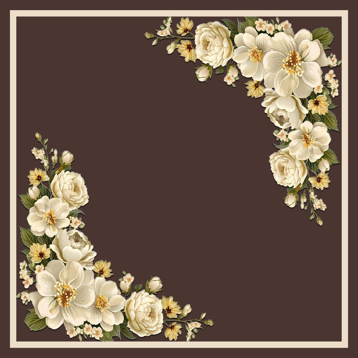 cusion cover design elegant floral corner border image 1