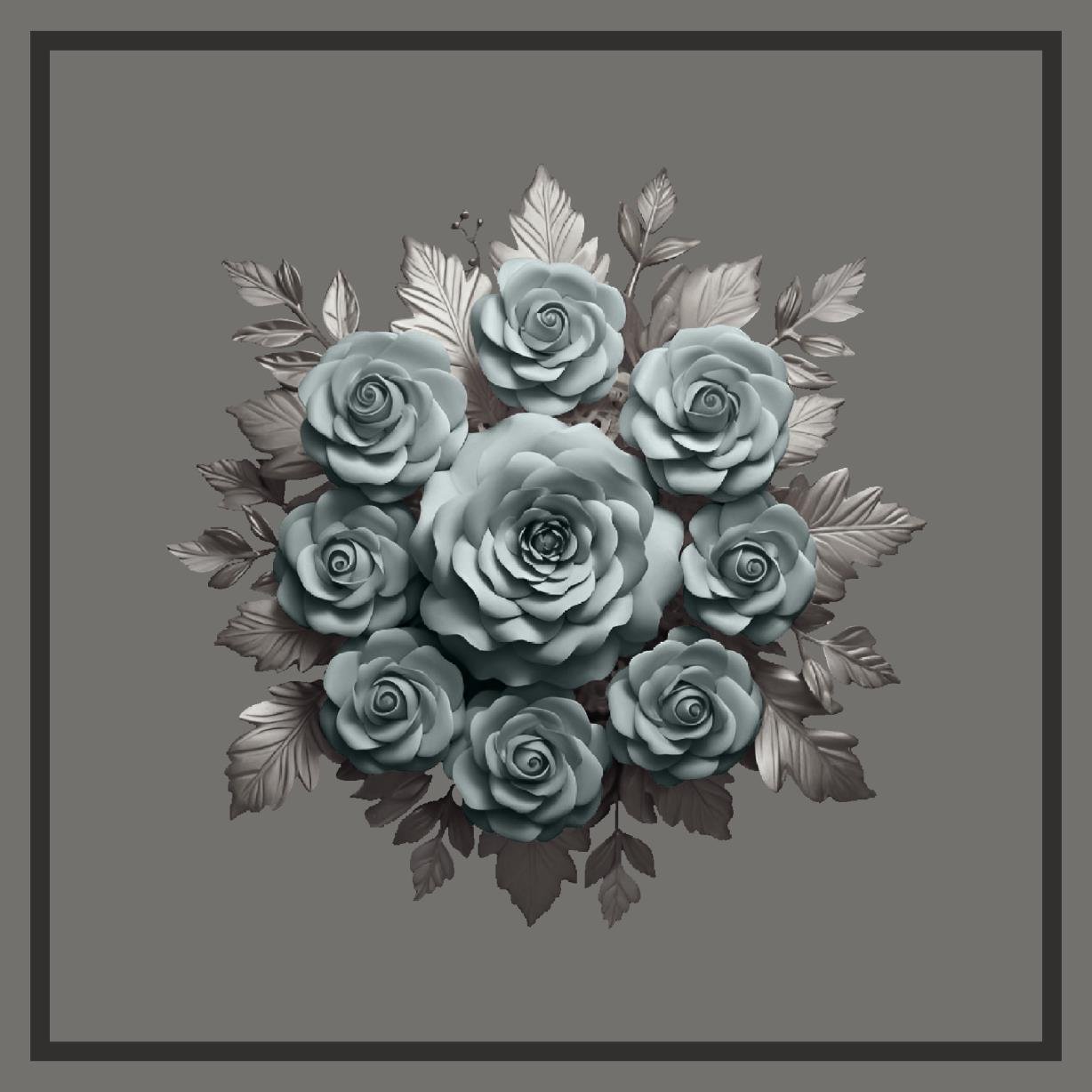 cusion cover design royal blue color rose image 1
