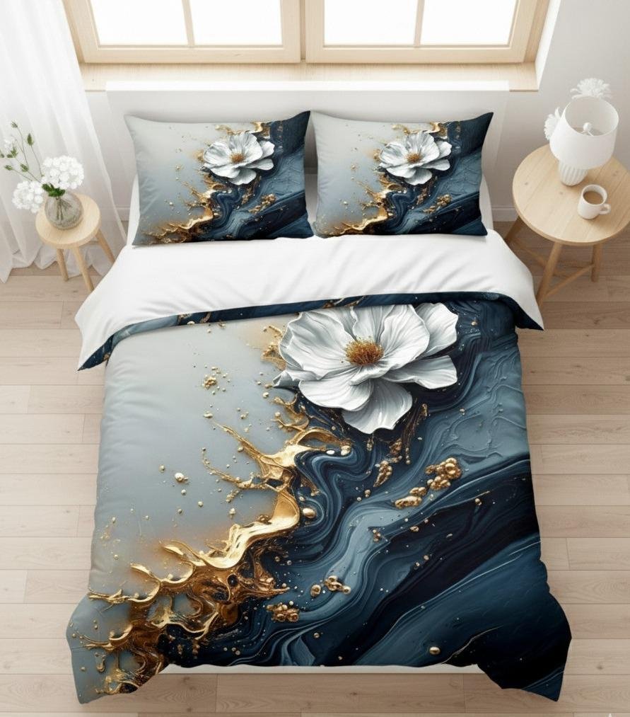 bedsheet design 2 flower image 1