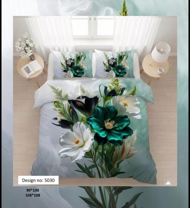 bedsheet design colorfull flower image 1