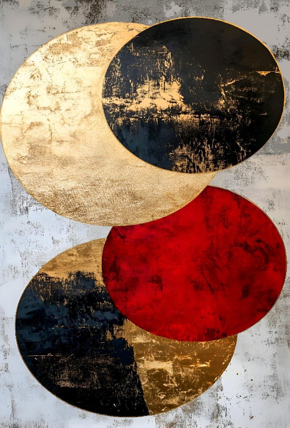 7D carpet - Abstract Circles Painting image 1