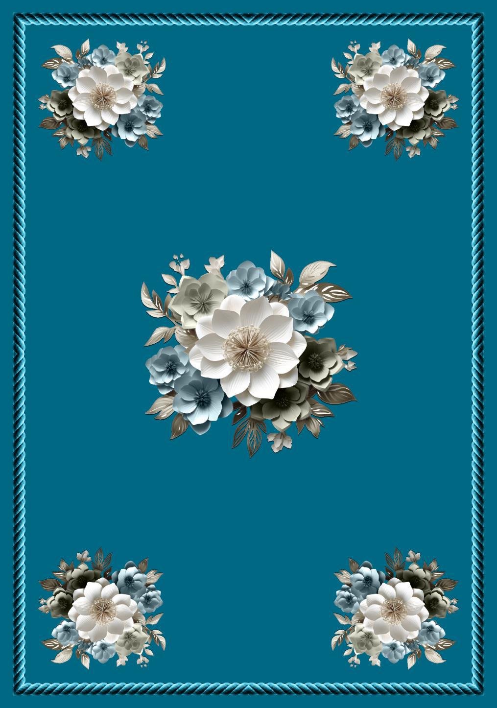 Table cover design 2 magnolia blooms image 1
