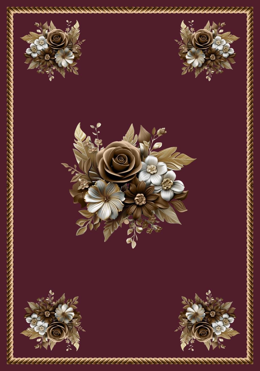 Table cover design mix flowers image 1