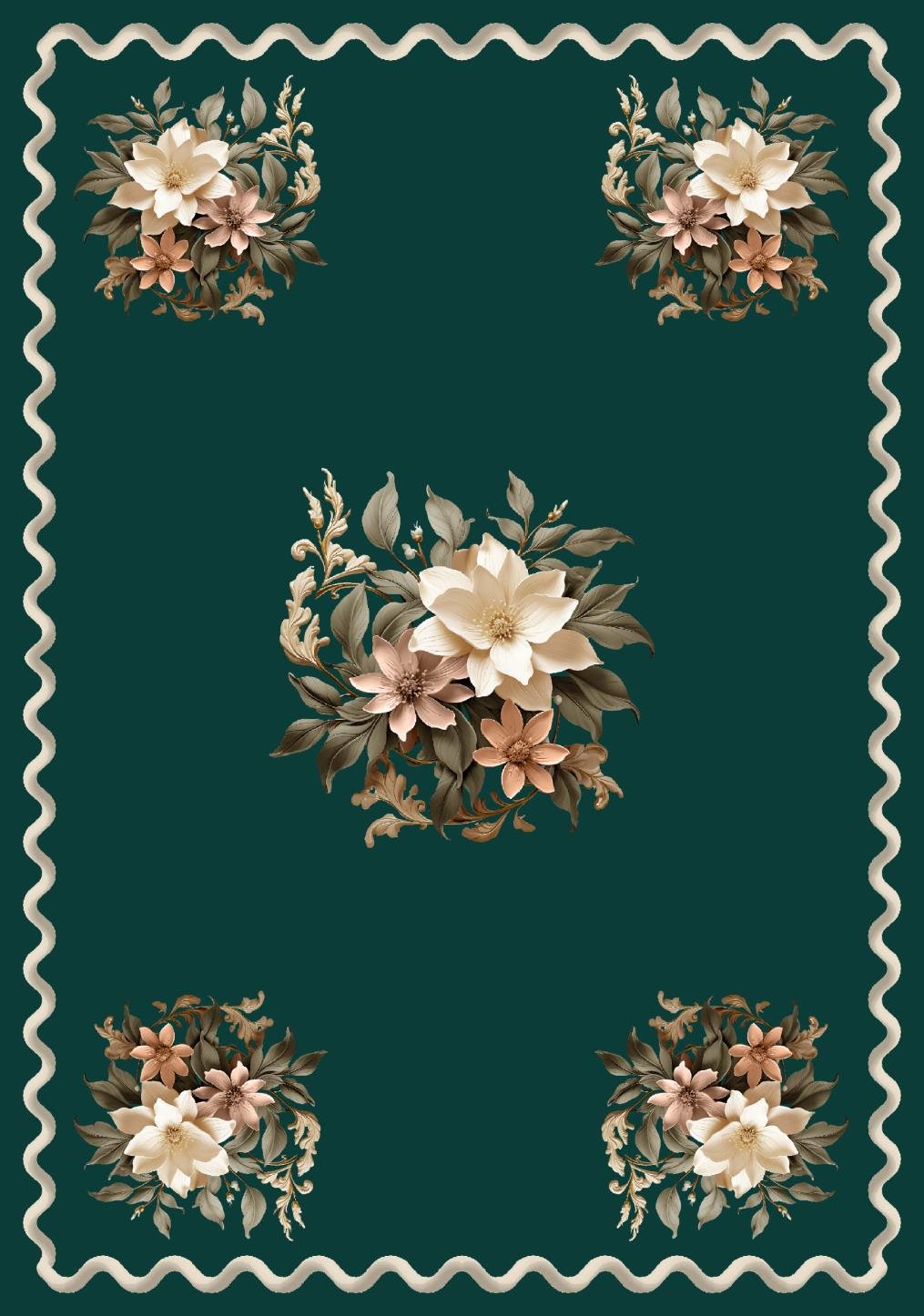 Table cover  ZUKIODECOR Velvet Floral image 1