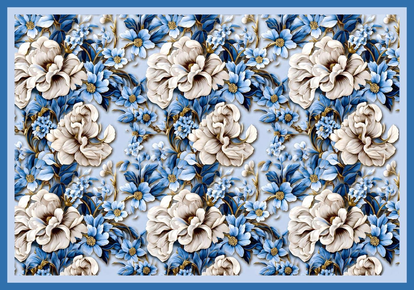table cover design 3 flowers image 1