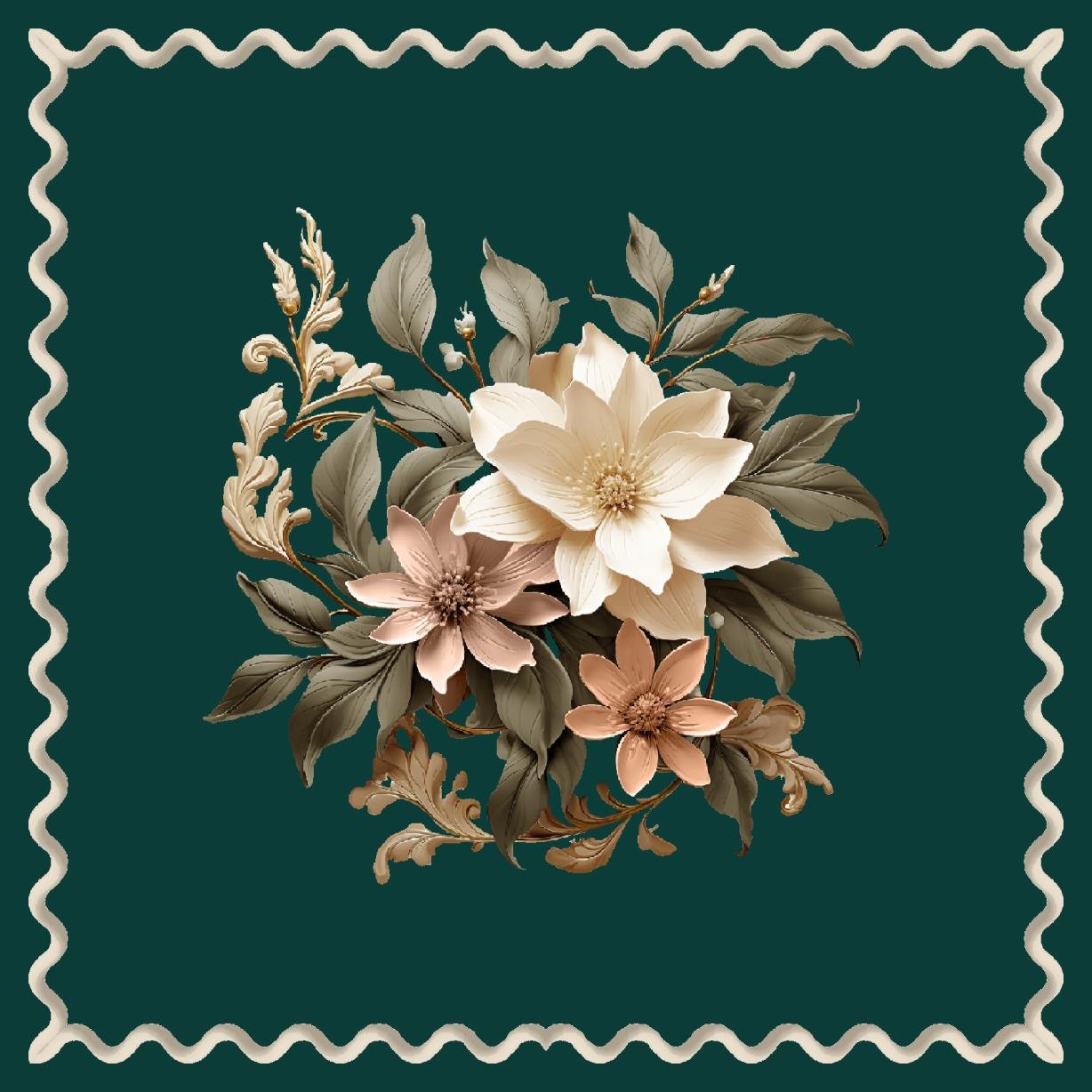 cusion cover ZUKIODECOR Velvet Floral image 1