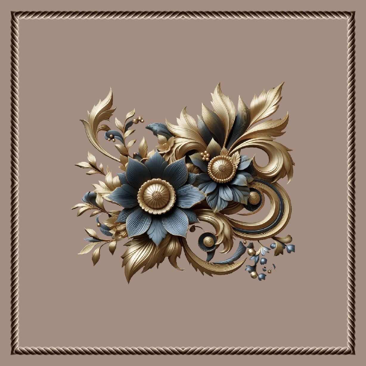 cusion cover design hibiscus flowers gray color image 1