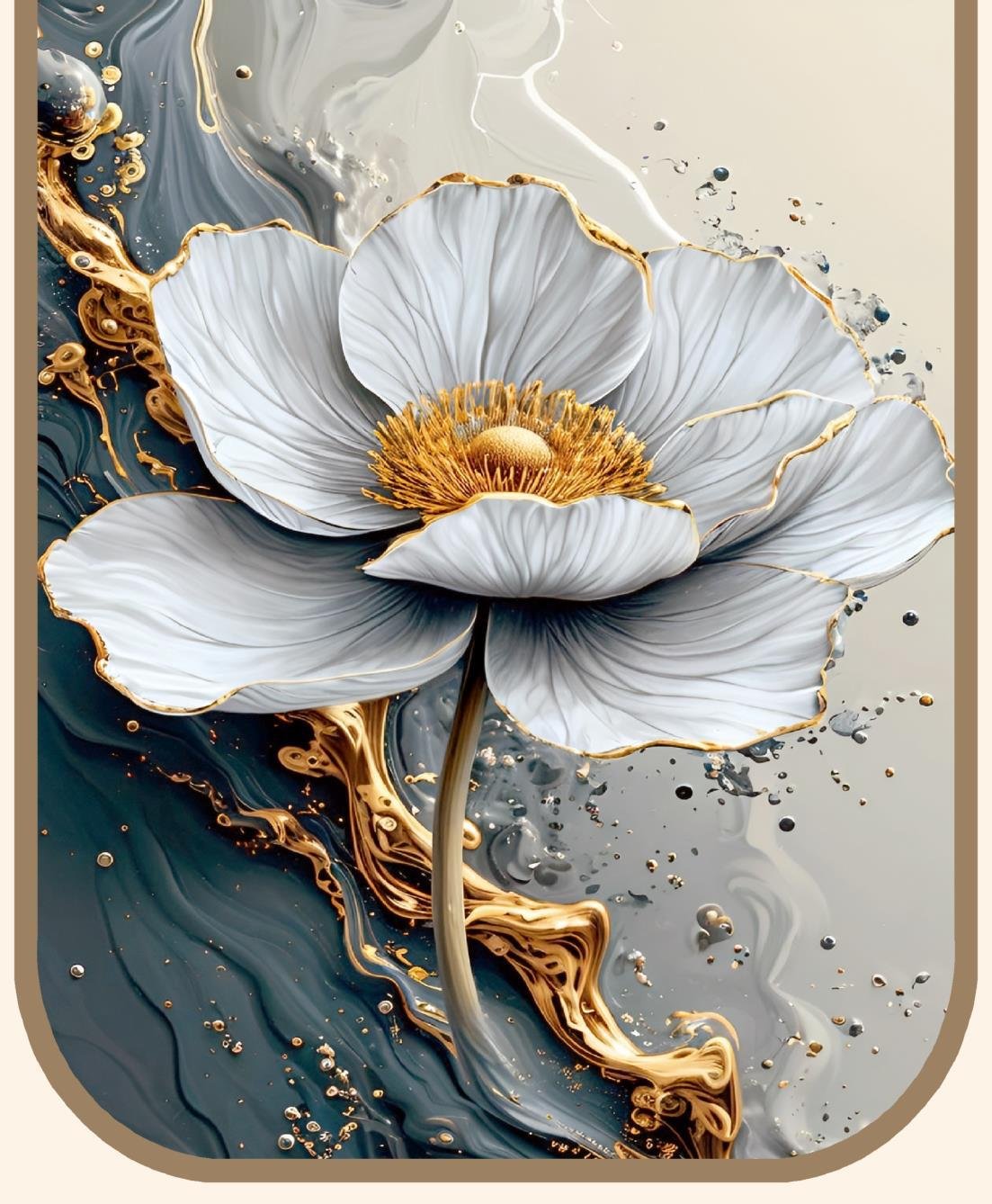 Sofa Cover white flower image 1