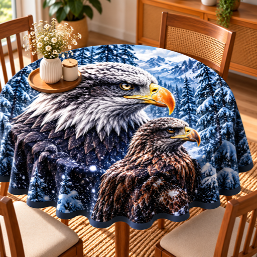 Round Table cover  design eagle image 2