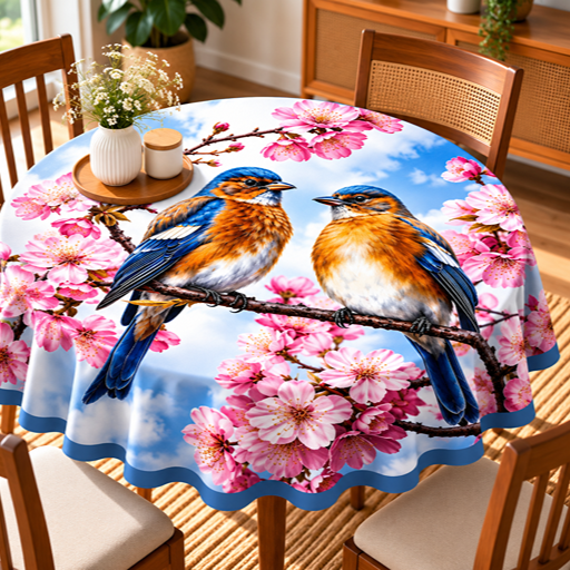 Round Table cover design  Eastern Bluebirds image 2