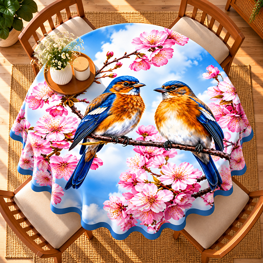 Round Table cover design  Eastern Bluebirds image 3
