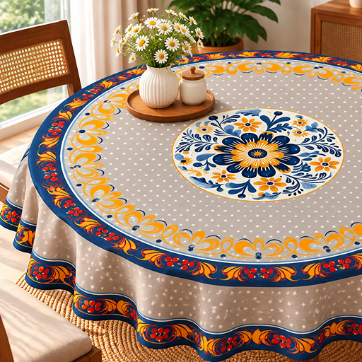 Round Table cover  design  Medallion design image 2