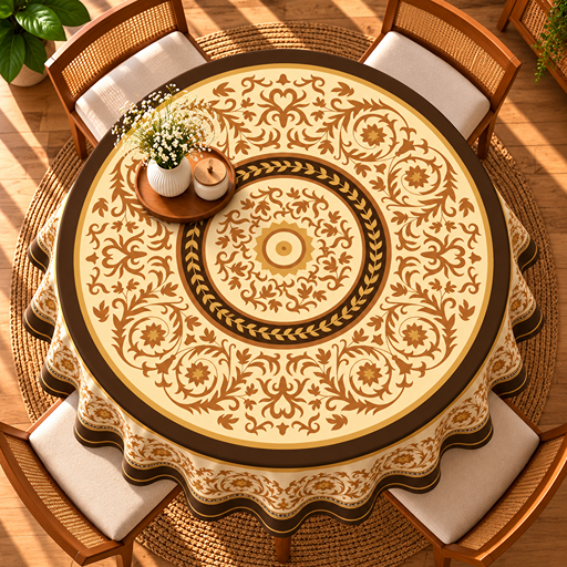 Round Table cover  design Mexican Talavera ceramic arts image 3