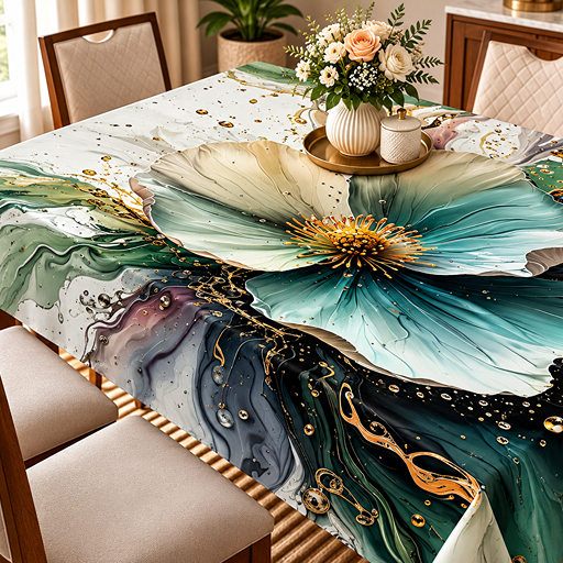 Table cover design fantasy flower image 2