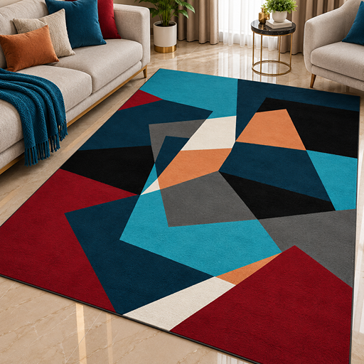 7D carpet - Abstract Background Geometric Shapes image 2