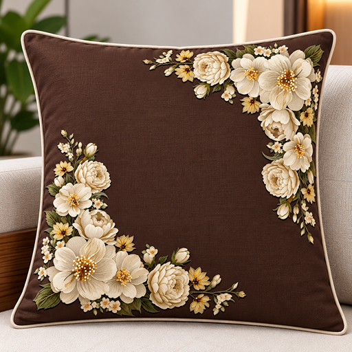 cusion cover design elegant floral corner border image 2