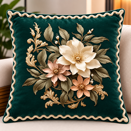 cusion cover ZUKIODECOR Velvet Floral image 2