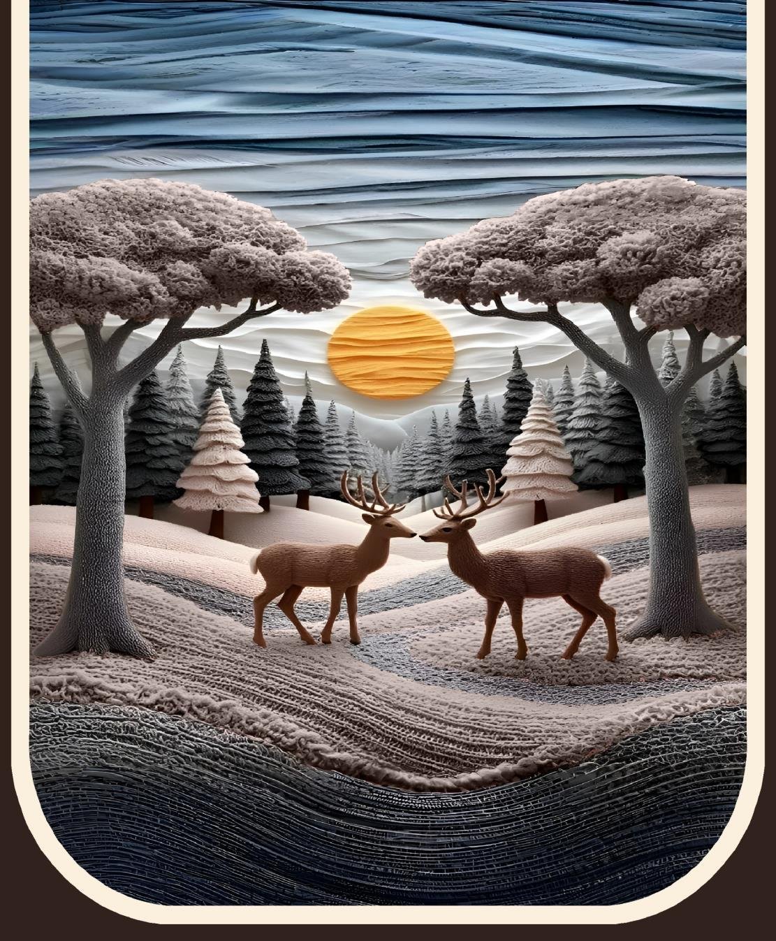 sofa cover design two deer image 3