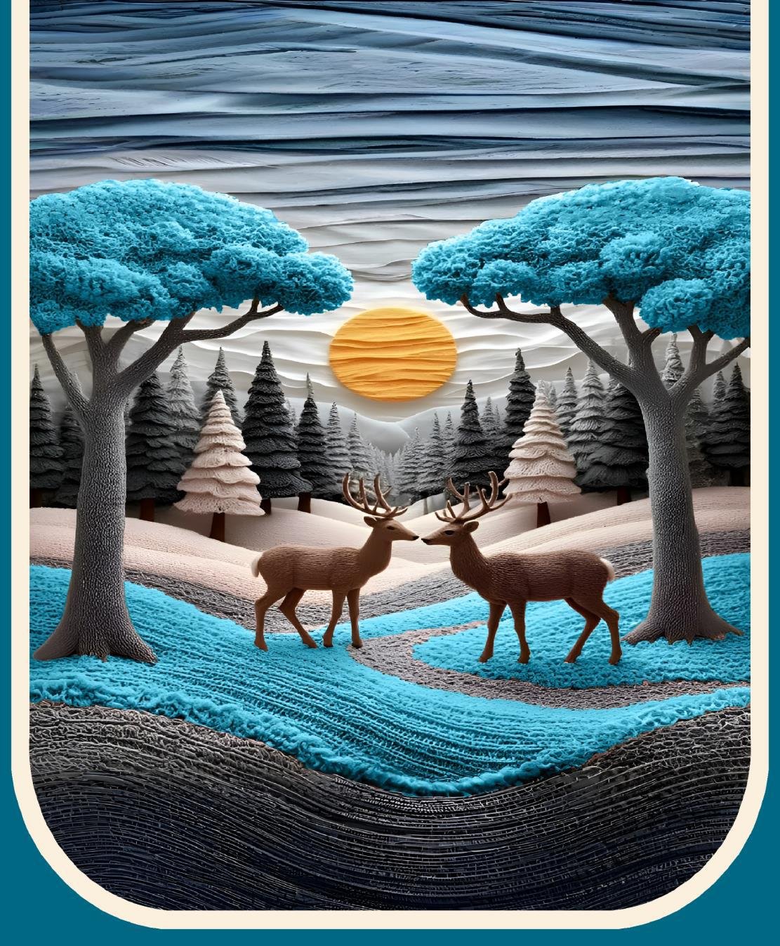 sofa cover design two deer image 6