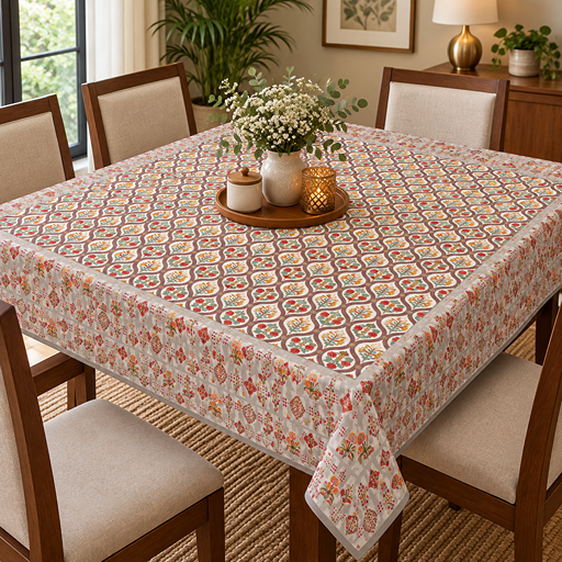 cotton table cover design little flowers image 1