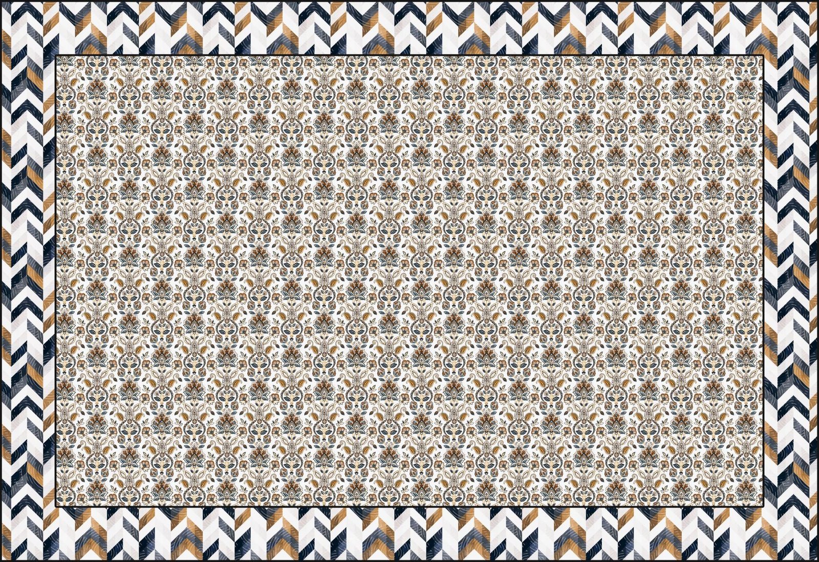 cotton table cover design  hand block-printed image 2