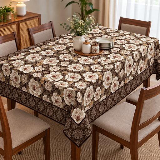 cotton table cover design floral print image 1