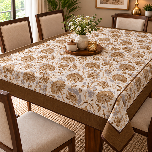 cotton table cover design   Jacobean floral chintz image 1