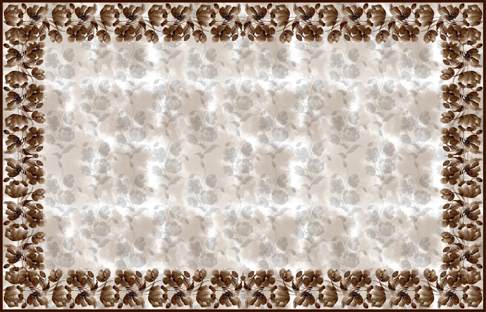cotton table cover design  floral dining table cover image 1