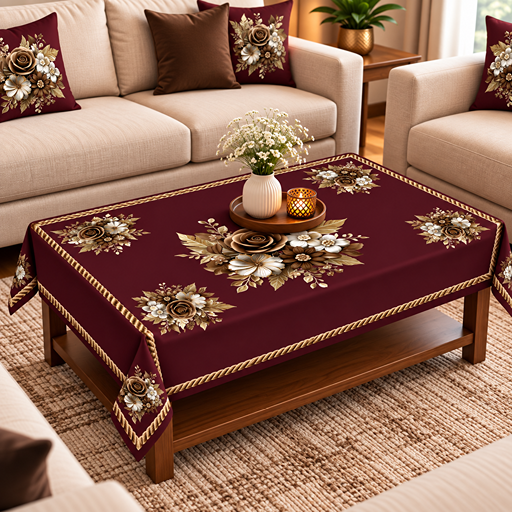 Table cover design mix flowers image 3