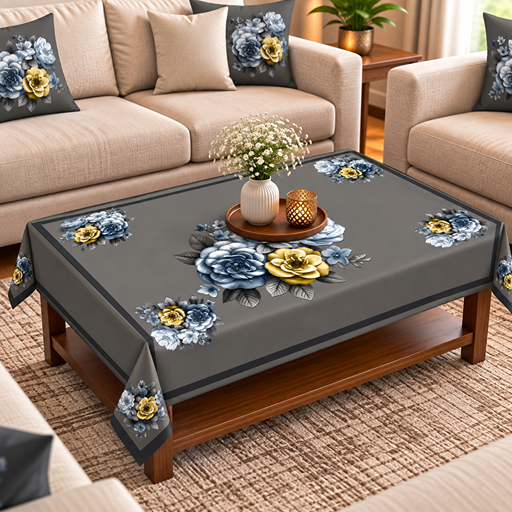 Table cover design golden rose image 3