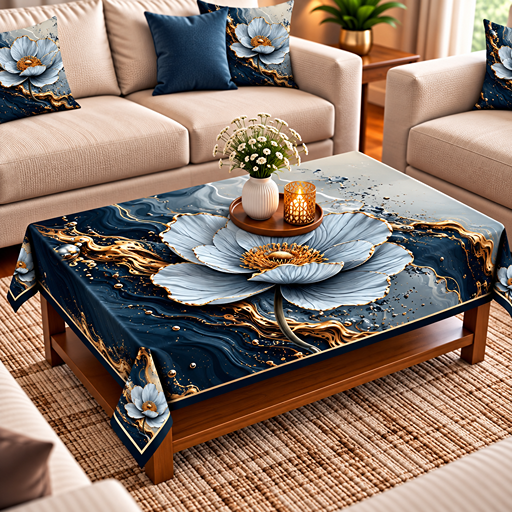 Table cover design poppy (Anemone coronaria) image 3