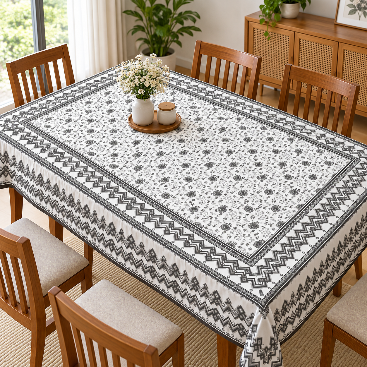 cotton table cover design Jaipuri hand block prints image 3