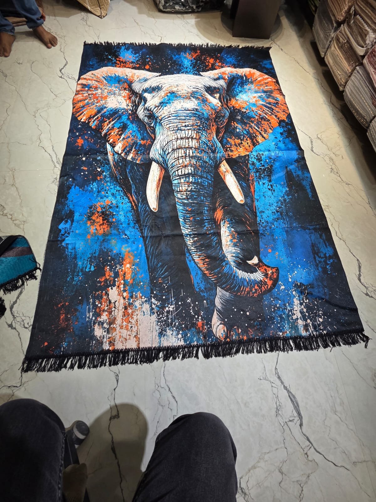 7D carpet design elephant image 2