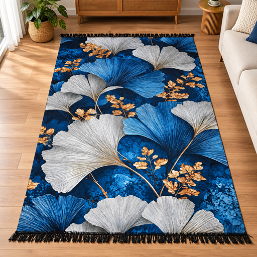 7D carpet design floer navy color image 1