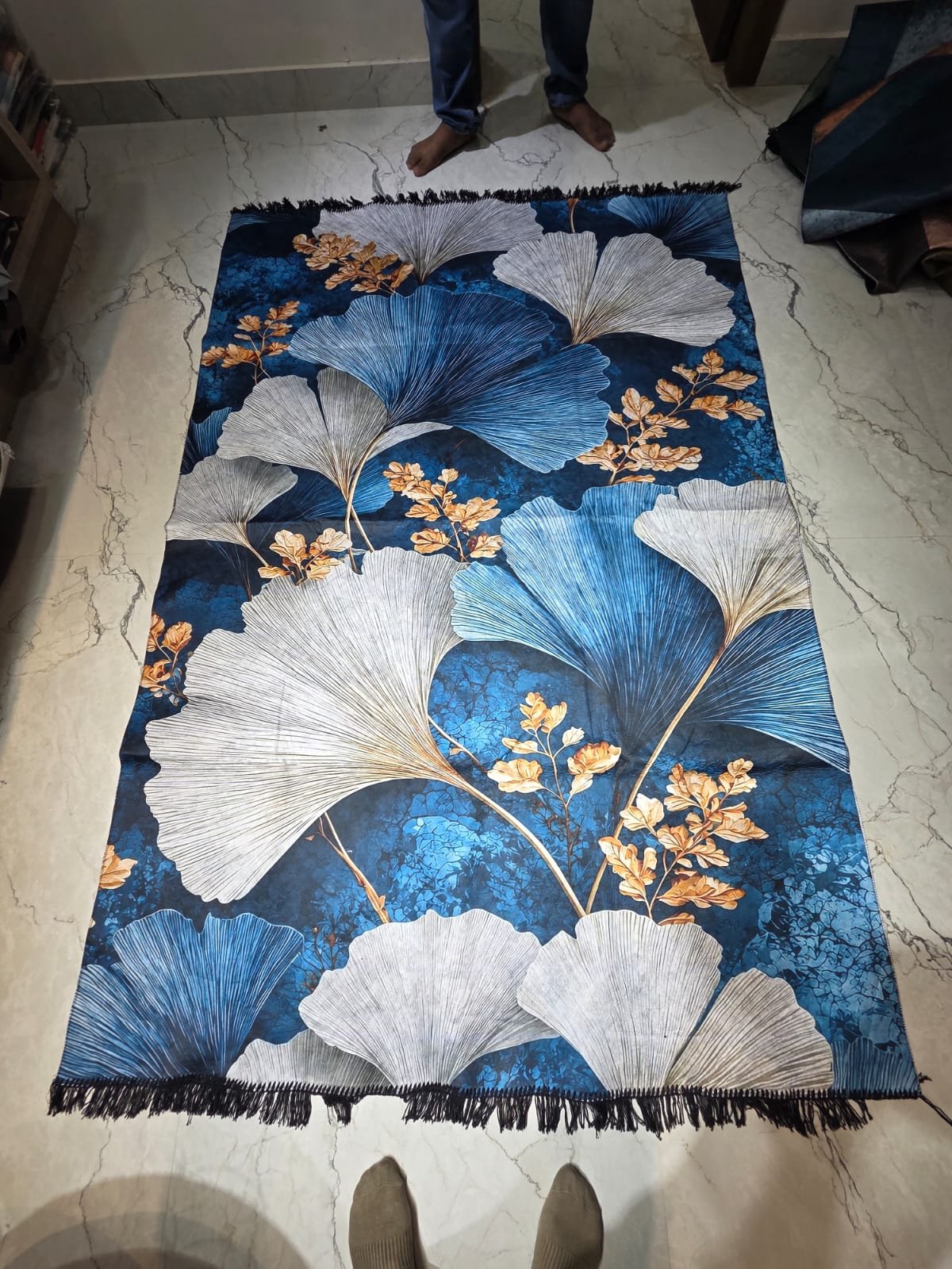 7D carpet design floer navy color image 2