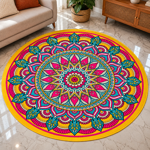 7D carpet deisgn symmetrical geometric illustration image 2