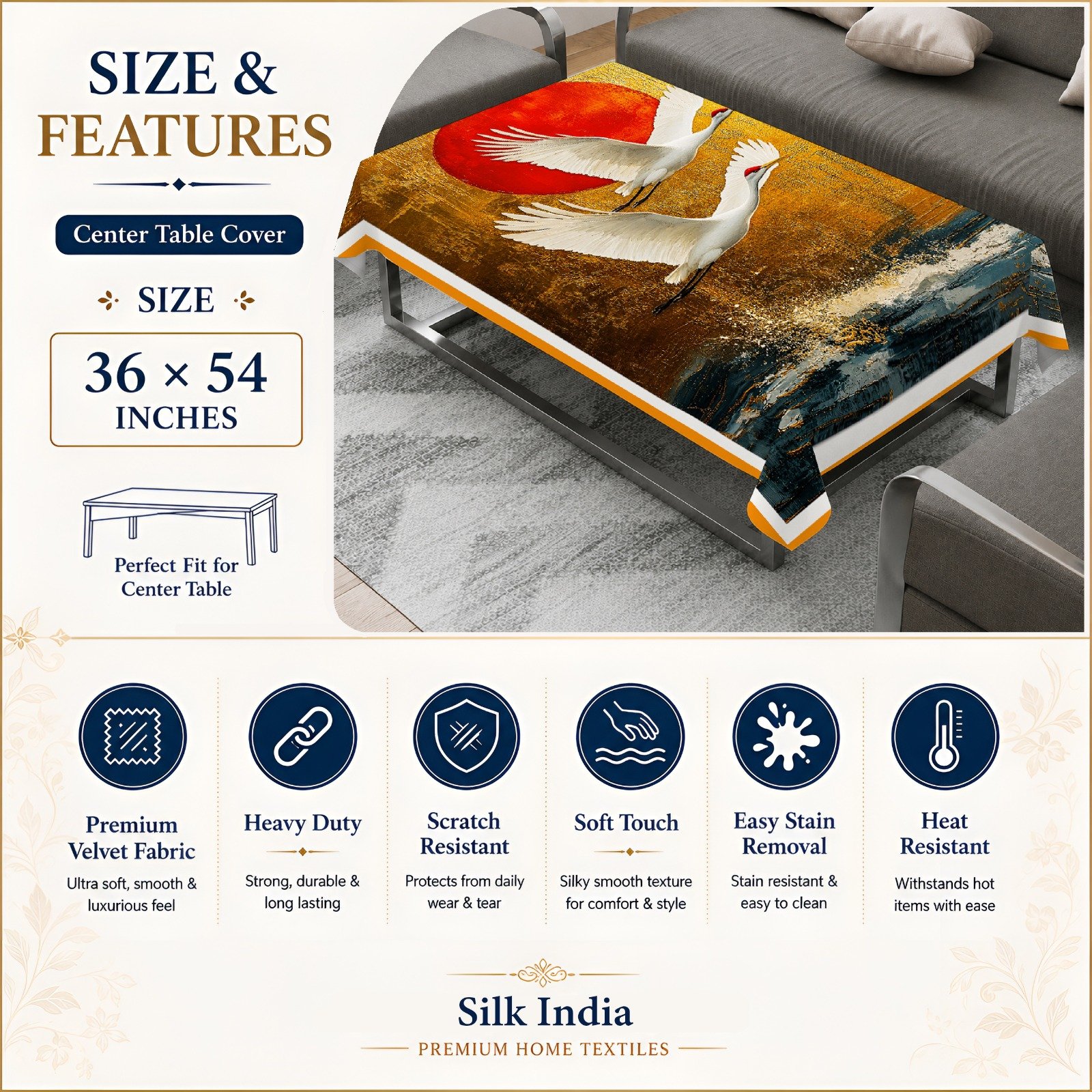 Table cover flying birds