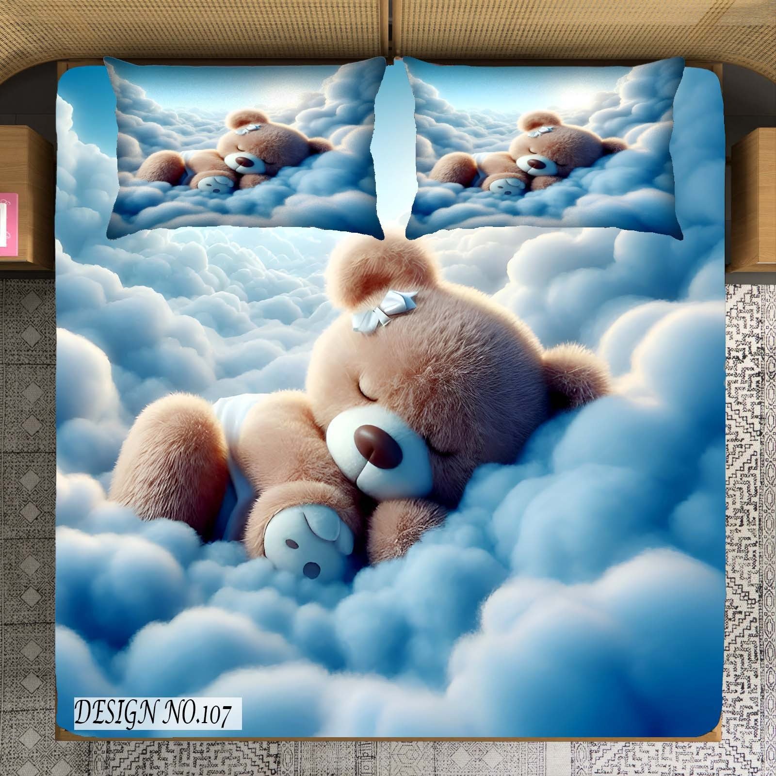 bedsheet design bear