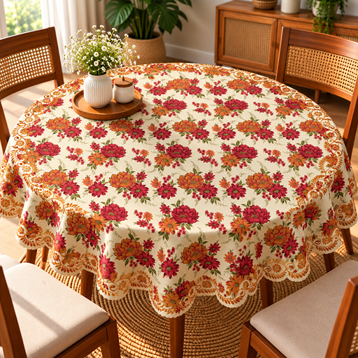 Round Table cover  design  classic medallion design
