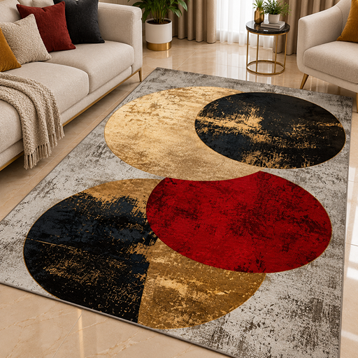 7D carpet - Abstract Circles Painting