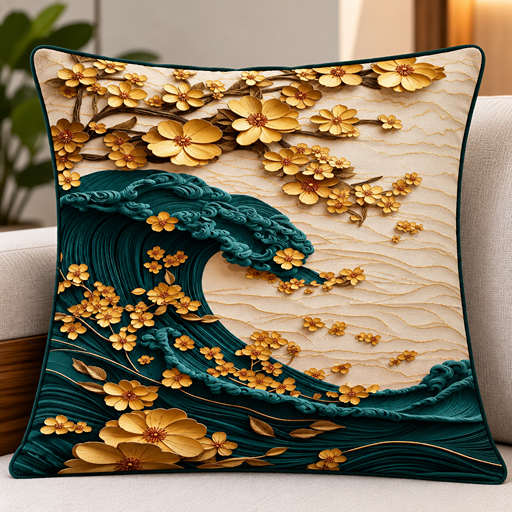 cusion cover design the Great Wave off Kanagawa