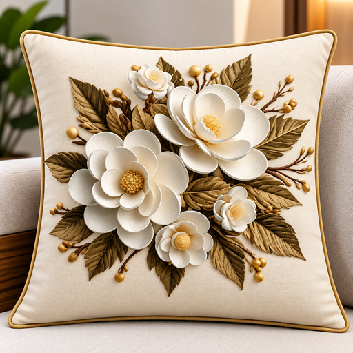 cusion covers design magnolia blooms
