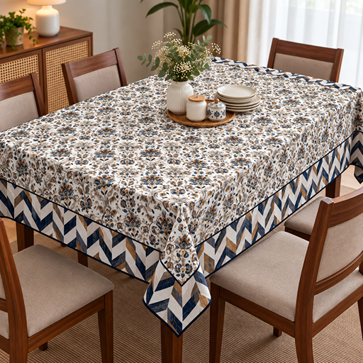 cotton table cover design  hand block-printed